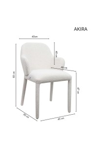 Krzesło tapicerowane AKIRA beżowe King Home 2 szt.