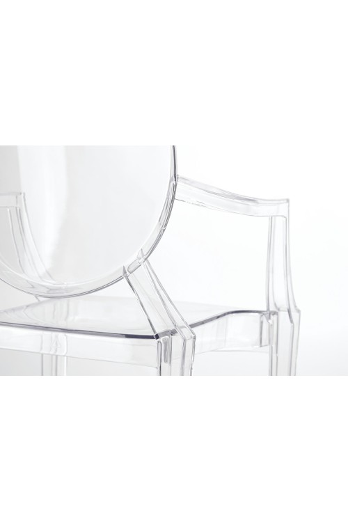 Krzesło LOUIS transparentne poliwęglan King Home