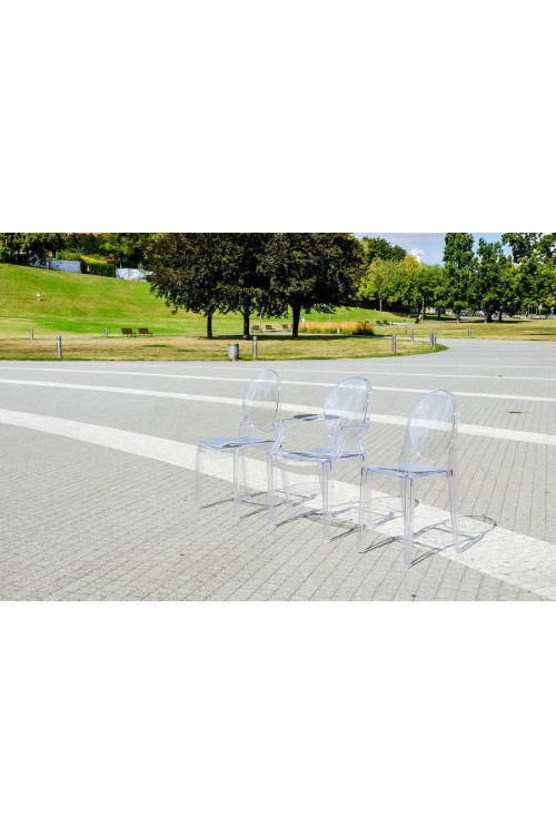 Krzesło LOUIS transparentne poliwęglan King Home