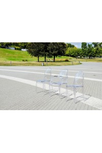 Krzesło LOUIS transparentne poliwęglan King Home