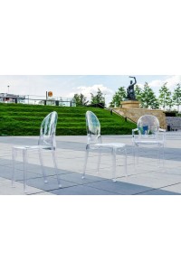 Krzesło LOUIS transparentne poliwęglan King Home