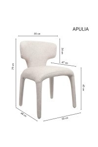 Krzesła APULIA beżowe, zestaw 6 szt. | King Home