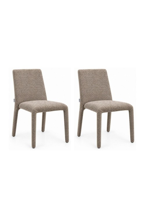 Krzesła ALYA brązowe taupe, zestaw 2 szt. | King Home