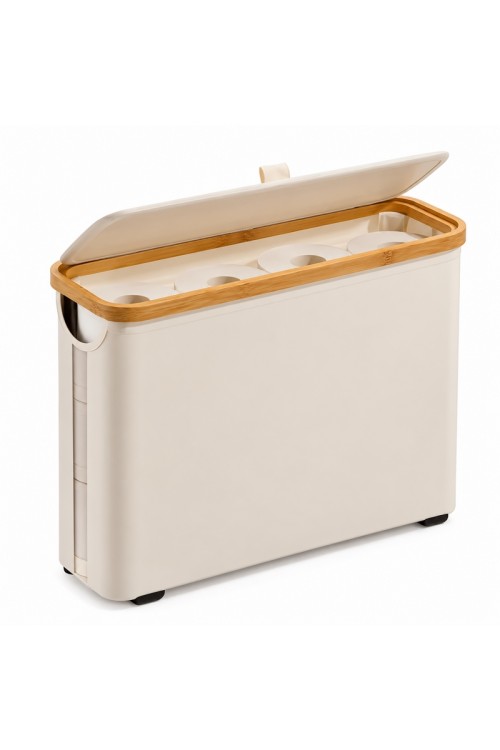 Stojak SHP BAMBOO beżowy / bambusowy – organizer składany