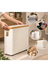 Stojak SHP BAMBOO beżowy / bambusowy – organizer składany