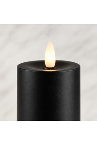 Świeca LED z pilotem SHP FLAME czarna 4 szt. | lohome.pl