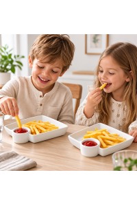 Talerzyki na przekąski SHP TAPAS biały, zestaw 4 szt.