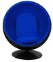 Fotel BALL BLACK niebieski