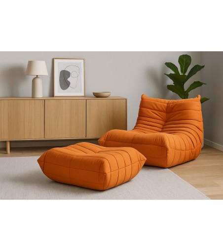 Zestaw Fotel Nua N23-19 + Podnóżek Nua N22-19