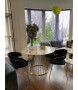Stół GLAM MARBLE 110 - MDF, złota podstawa