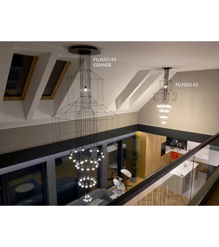 MOOSEE lampa wisząca FLUSSO 43 GRANDE     czarna