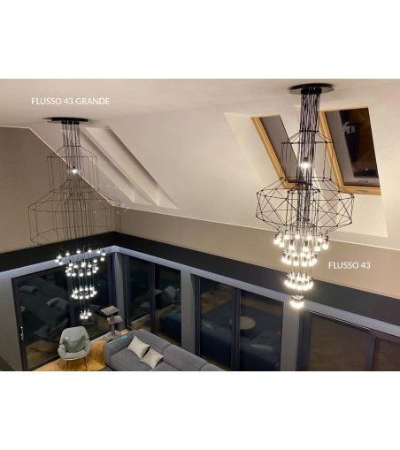 MOOSEE lampa wisząca FLUSSO 43 GRANDE     czarna