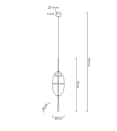 MOOSEE lampa wisząca CHAPLIN 200 mosiądz