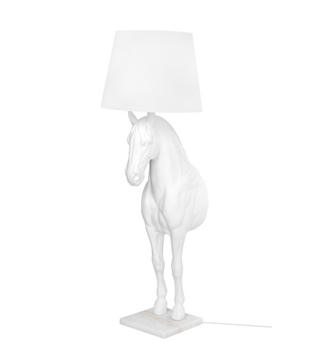 MOOSEE lampa podłogowa KOŃ HORSE STAND    S biała - włókno szklane