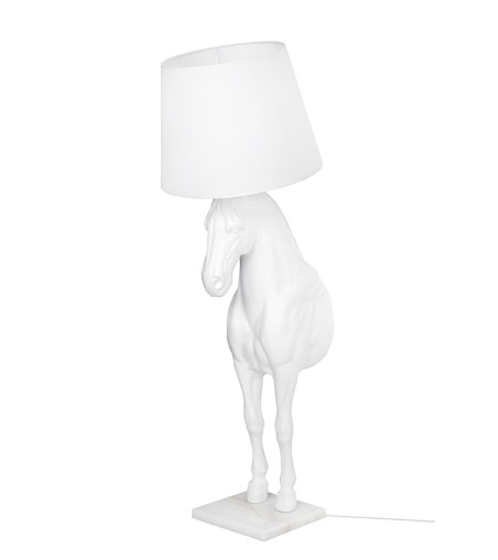 MOOSEE lampa podłogowa KOŃ HORSE STAND    S biała - włókno szklane