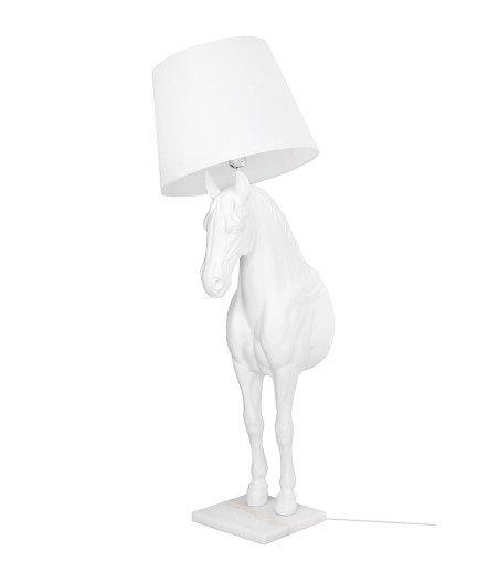MOOSEE lampa podłogowa KOŃ HORSE STAND    S biała - włókno szklane