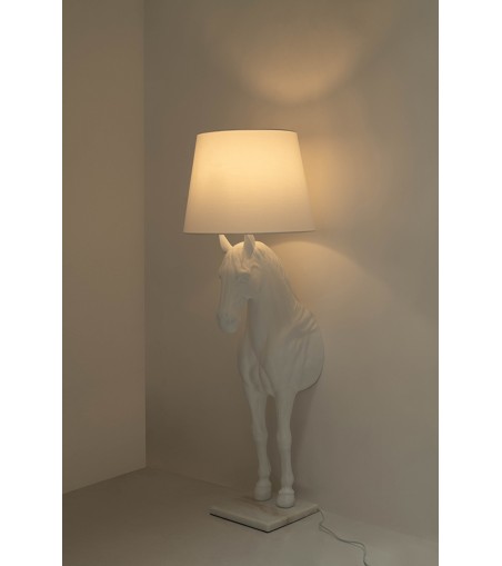 MOOSEE lampa podłogowa KOŃ HORSE STAND    S biała - włókno szklane