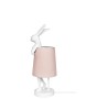 KARE lampa stołowa RABBIT 50 cm  biała / różowa