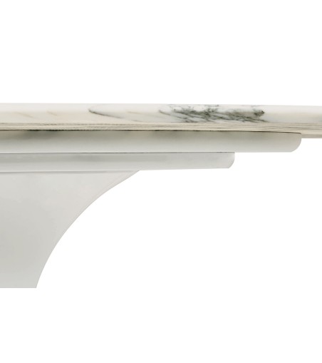Stół TULIP ELLIPSE MARBLE ARABESCATO 200  biały - marmur, metal