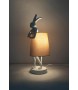 KARE lampa stołowa RABBIT 50 cm  biała / różowa