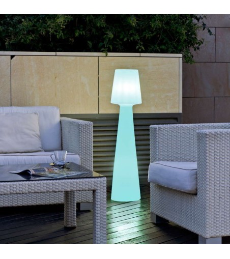NEW GARDEN lampa podłogowa LOLA 110  CABLE biała