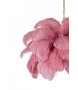 MOOSEE lampa wisząca TIFFANY 135 różowa   mosiądz / naturalne pióra