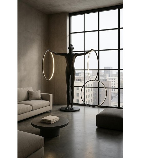 MOOSEE lampa podłogowa HUMAN CIRCULO      włókno szklane