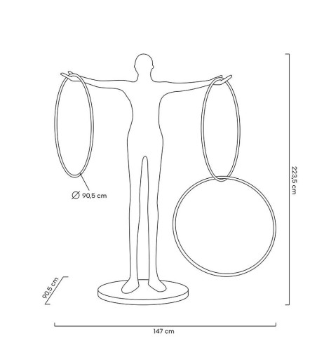 MOOSEE lampa podłogowa HUMAN CIRCULO      włókno szklane