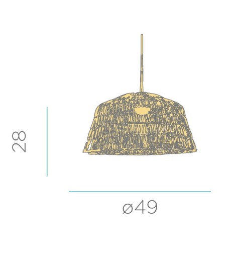 NEW GARDEN lampa wisząca AMALFI 50 INDOOR