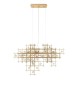 KARE lampa wisząca STONE MOBILE złota 100 x 61 cm