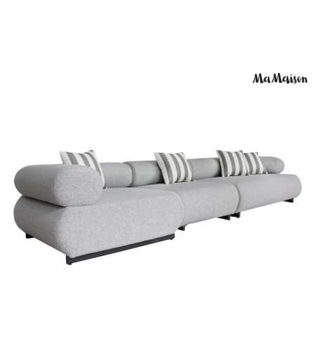 MaMaison sofa ogrodowa ALEXANDER szara    (poduszki i pokrowiec w zestawie)