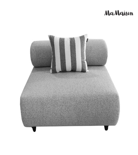 MaMaison sofa narożna ogrodowa ALEXANDER  4 szara (poduszki i pokrowiec w zestawie)