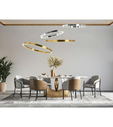MOOSEE lampa wisząca RING 80 srebrna