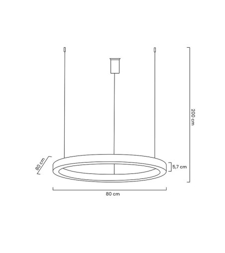 MOOSEE lampa wisząca RING 80 srebrna