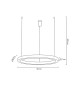 MOOSEE lampa wisząca RING 80 srebrna