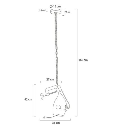 MOOSEE lampa wisząca VICE mosiądz