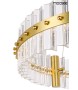 MOOSEE lampa wisząca SATURNUS 47 złota - LED, kryształ, stal szczotkowana