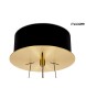 MOOSEE lampa wisząca SATURNUS 47 złota - LED, kryształ, stal szczotkowana