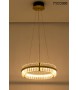 MOOSEE lampa wisząca SATURNUS 47 złota - LED, kryształ, stal szczotkowana