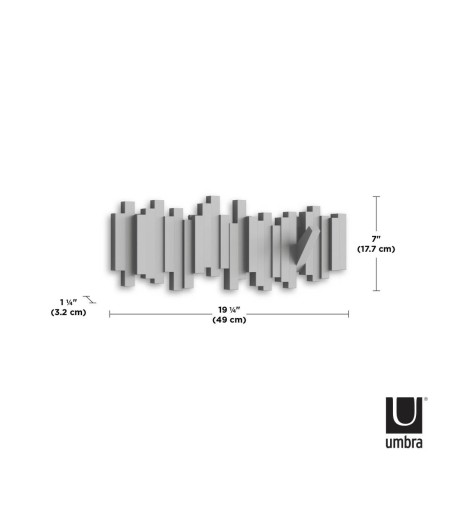 UMBRA wieszak na ubrania STICKS 5 szary