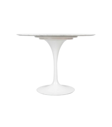 Stół TULIP MARBLE 100 CARRARA biały -     marmur, metal