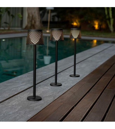 NEW GARDEN lampa ogrodowa GRETA SOLAR NEGRO 5in1 czarna