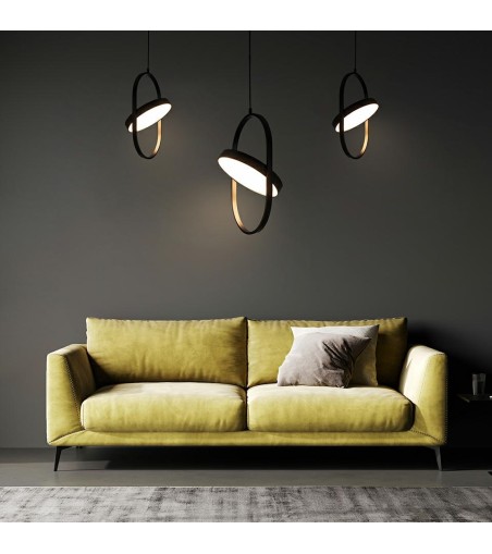 MOOSEE lampa wisząca SPINNER 19 czarna