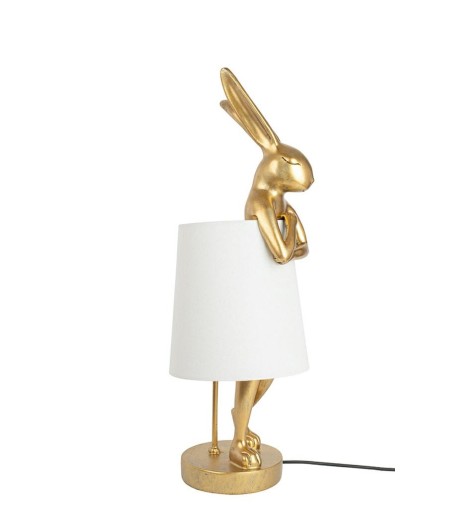KARE lampa stołowa RABBIT 68 cm  złota / biała