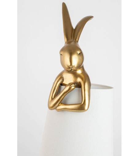 KARE lampa stołowa RABBIT 68 cm  złota / biała