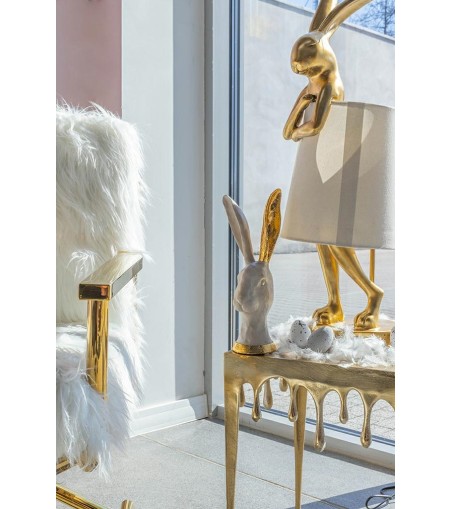 KARE lampa stołowa RABBIT 68 cm  złota / biała