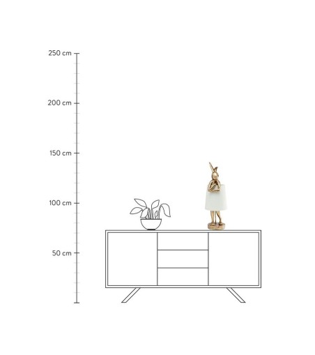 KARE lampa stołowa RABBIT 68 cm  złota / czarna