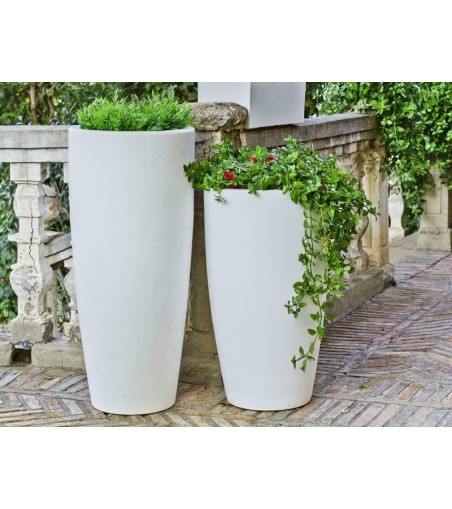 NEW GARDEN donica BAMBU 90 BATTERY biała
