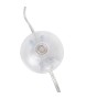 Lampa podłogowa TIFFANY 175 zielona  mosiądz / naturalne pióra