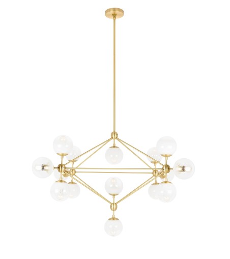 MOOSEE lampa wisząca PLANETARIO 15 GOLD   złota - klosze szronione